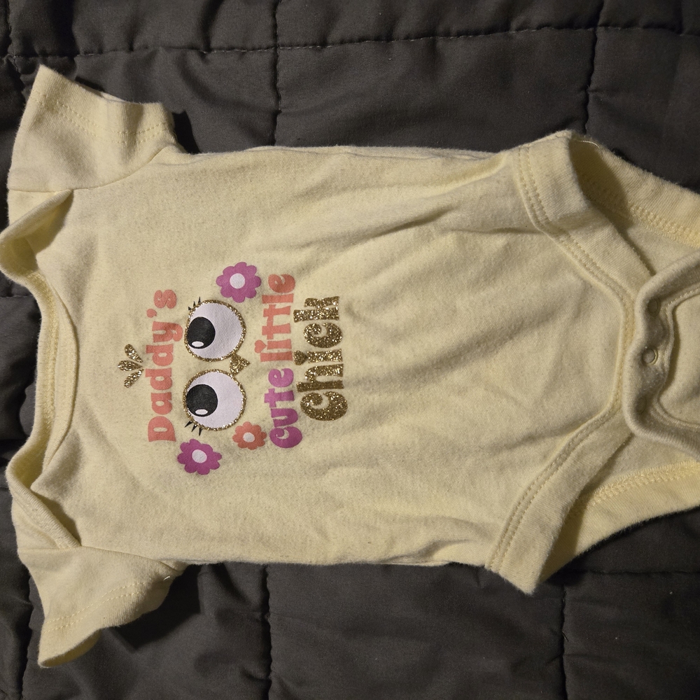 Yellow Baby Onesie with Owl Design